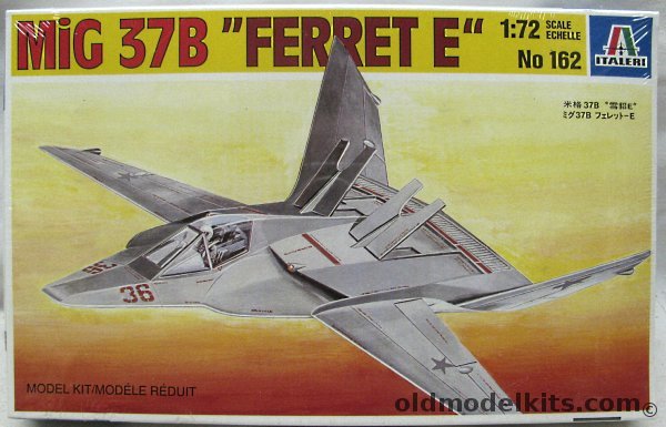 Italeri 1/72 Mig-37B 'Ferret E' - Soviet Stealth Fighter, 162 plastic model kit
